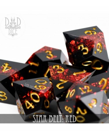 Set de dés Star Belt: Red Handmade