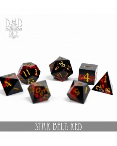 Set de dés Star Belt: Red Handmade