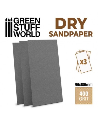 SandPaper 180x90mm - DRY 400 grit