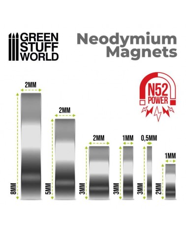 Neodymium Magnets 3x2mm - 50 units (N52)