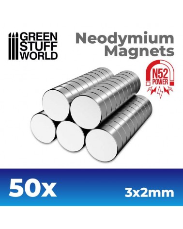 Neodymium Magnets 3x2mm - 50 units (N52)