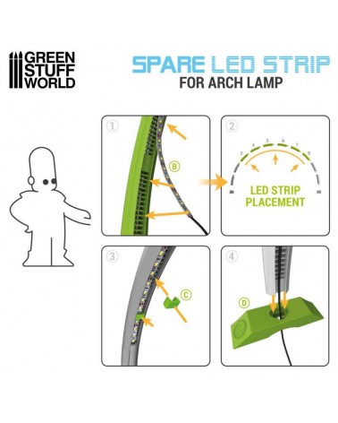 Replacement LED Strip for Arch Lamp - Faded White