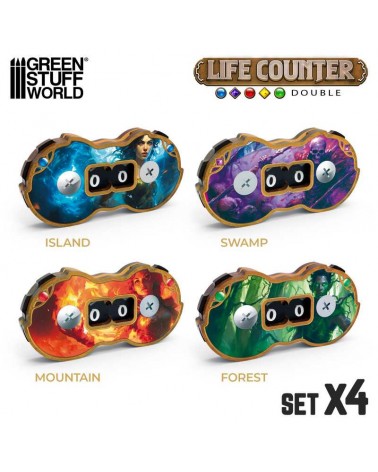 Compteur de vies doubles / Double life counters (Set x4)