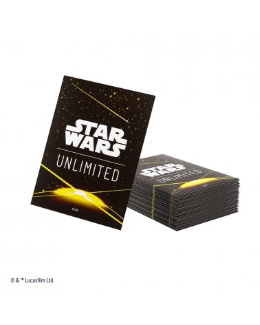 Sleeves Card Back Yellow pour Star Wars Unlimited (60 + 1)