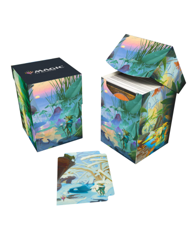 Bloomburrow 100+ Deck Box - Season Lands: Island