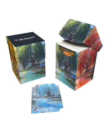 Bloomburrow 100+ Deck Box - Season Lands: Three Tree City