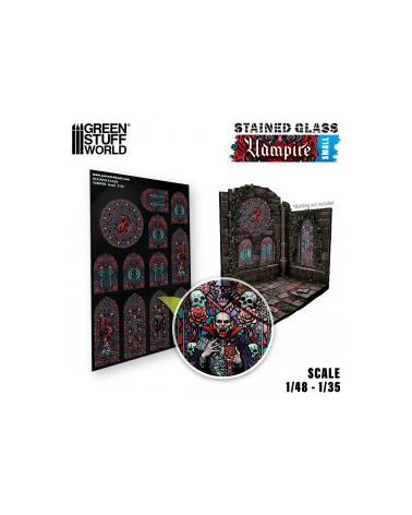 Vampires Stained Glass - Small / Vitraux Miniatures - Vampires