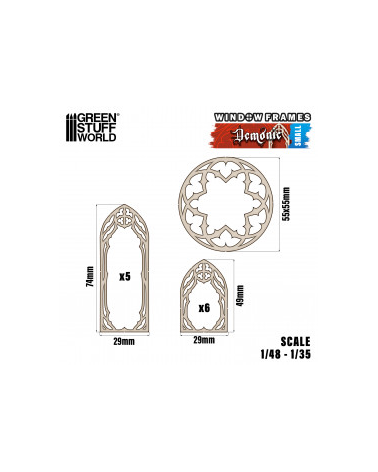 Demonic Miniature Windows - Small / Fenêtres maquette - Démons - Petites