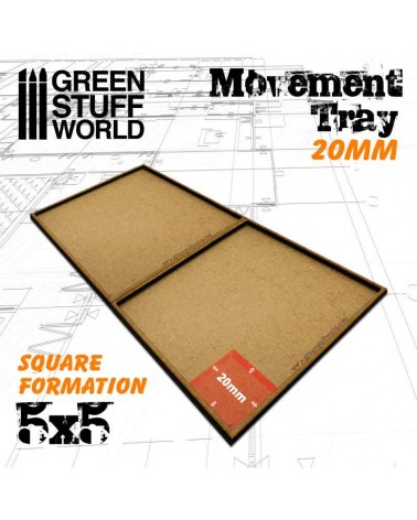 MDF Movement Trays 20mm 5x5