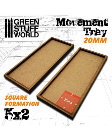 MDF Movement Trays 20mm 5x2