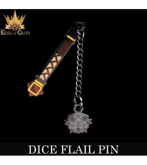 Dice Flail (Enamel Pin)