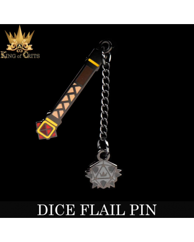 Dice Flail (Enamel Pin)