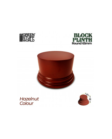 Round Block Plinth 6.5 cm - Hazelnut Brown