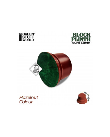 Round Block Plinth 6.5 cm - Hazelnut Brown