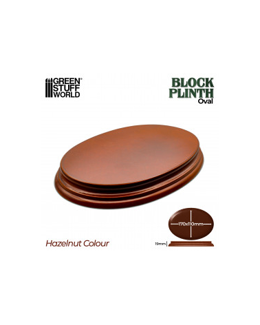 Oval Display Plinth 17x11 cm - Hazelnut Brown