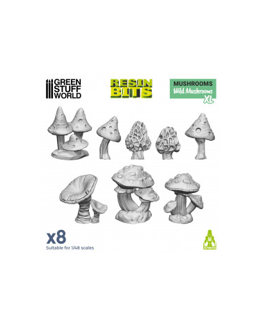 Set imprimé en 3D - Champignons sauvages XL