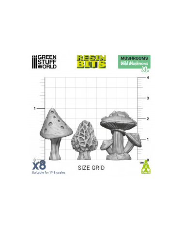 Set imprimé en 3D - Champignons sauvages XL