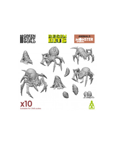 Set imprimé en 3D - Araignées monstres