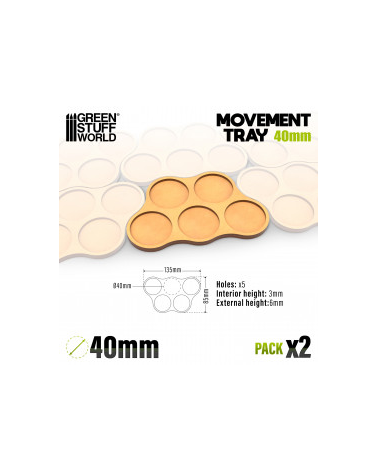 Plateaux de Mouvement MDF 40mm x5 - Horde