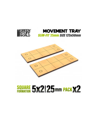 Slimfit Square MDF Movement Trays 25mm 5x2