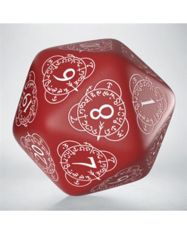 D20 Level Counter Red & white Die