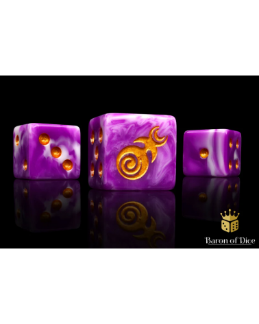 Gluttony Dice - Gold Inlay