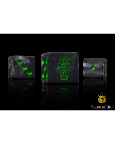 Day of The Dead Dice - Green Coffin