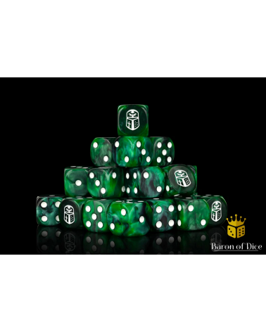 Imperial Helm Dice - Green