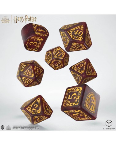 SET DE DÉS MODERNES HARRY POTTER - GRYFFINDOR ROUGE