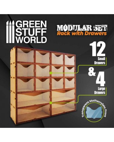 MDF Vertical rack with Drawers