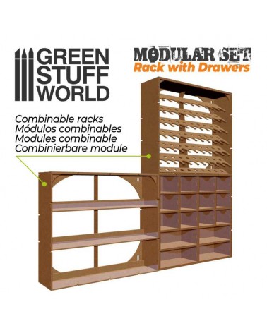 MDF Vertical rack with Drawers