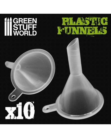 Plastic Funnels Pack 10x